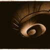 Downward spiral staircase